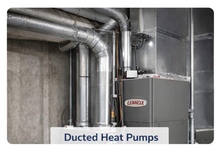 Ducted heat pump system install