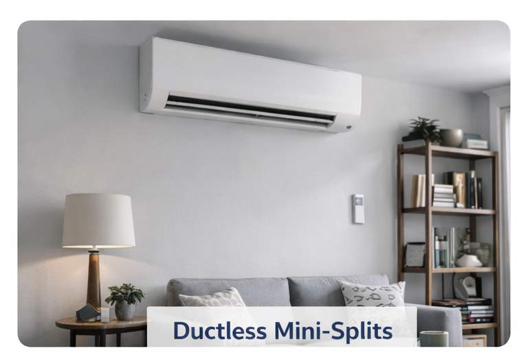 Ductless mini-split heat pump unit